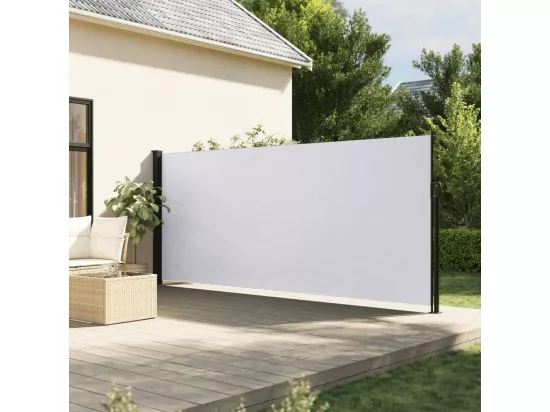 Auvent latéral rétractable blanc 180x600 cm