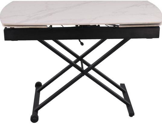 CONCEPT1 - Table basse Ibiza extensible blanc 120/180 x 70 x h34/80