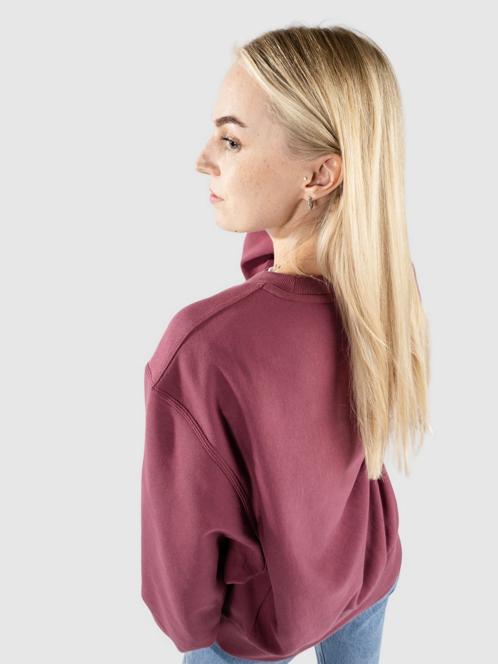 Carhartt WIP American Script Sweater dusty fuchsia
