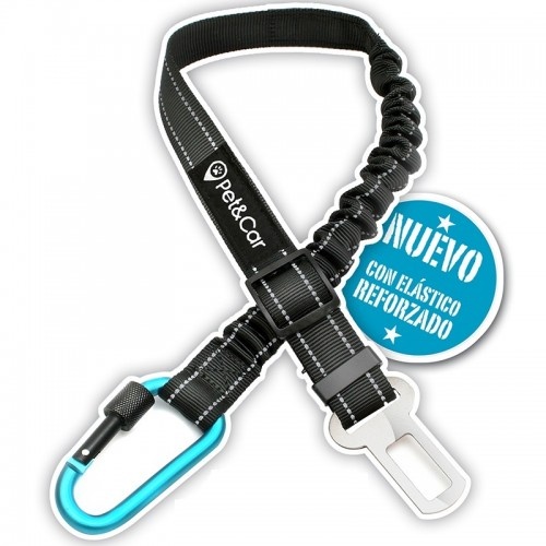 Cinto de segurança para carro Pet&Car Foxtrot azul e preto para cães.