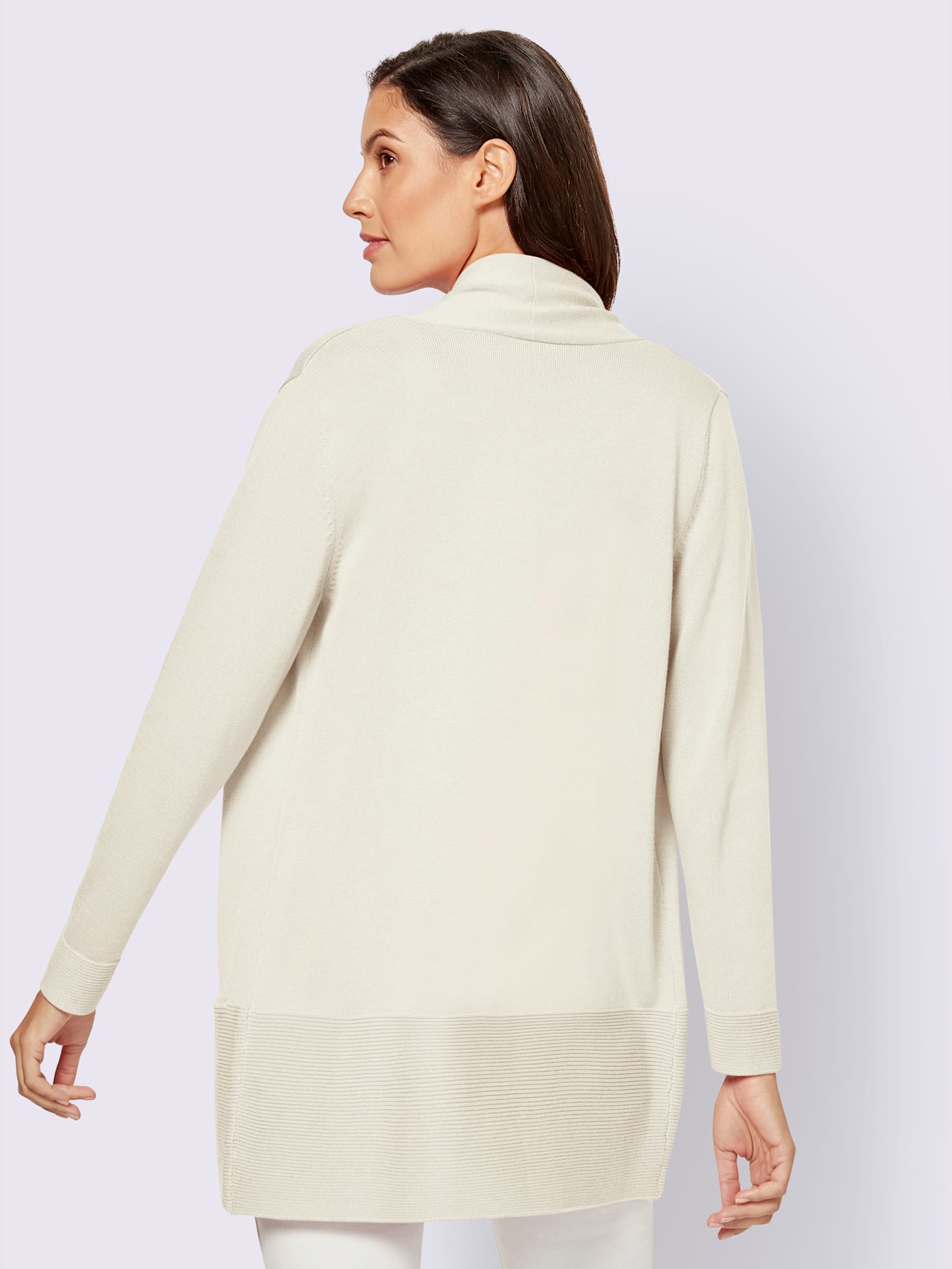 Veste longue en tricot 100% coton pima