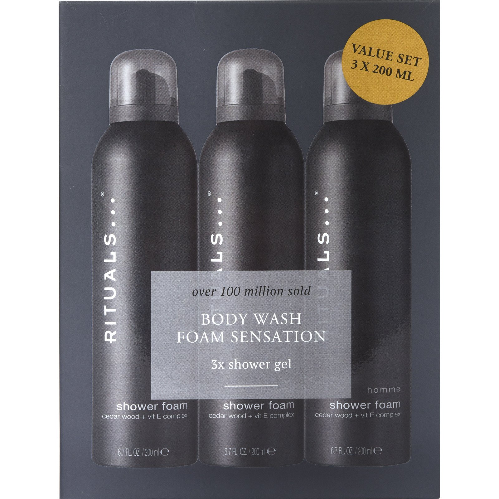 Rituals Homme Foaming Showergel 3 x 200 ml