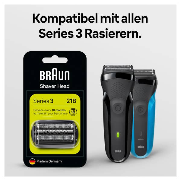 Braun Series 3 21 B Elektrorasierer Scherkopf in Schwarz