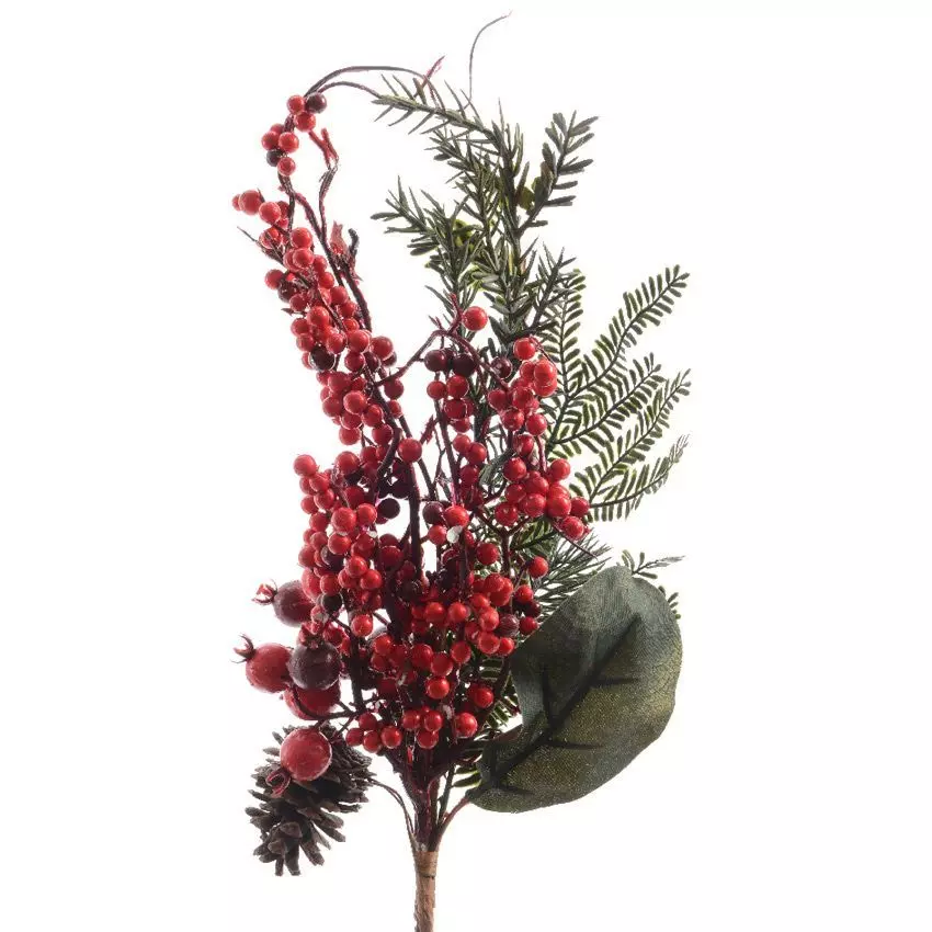 Branche de baie (50 cm) Hectoria Rouge
