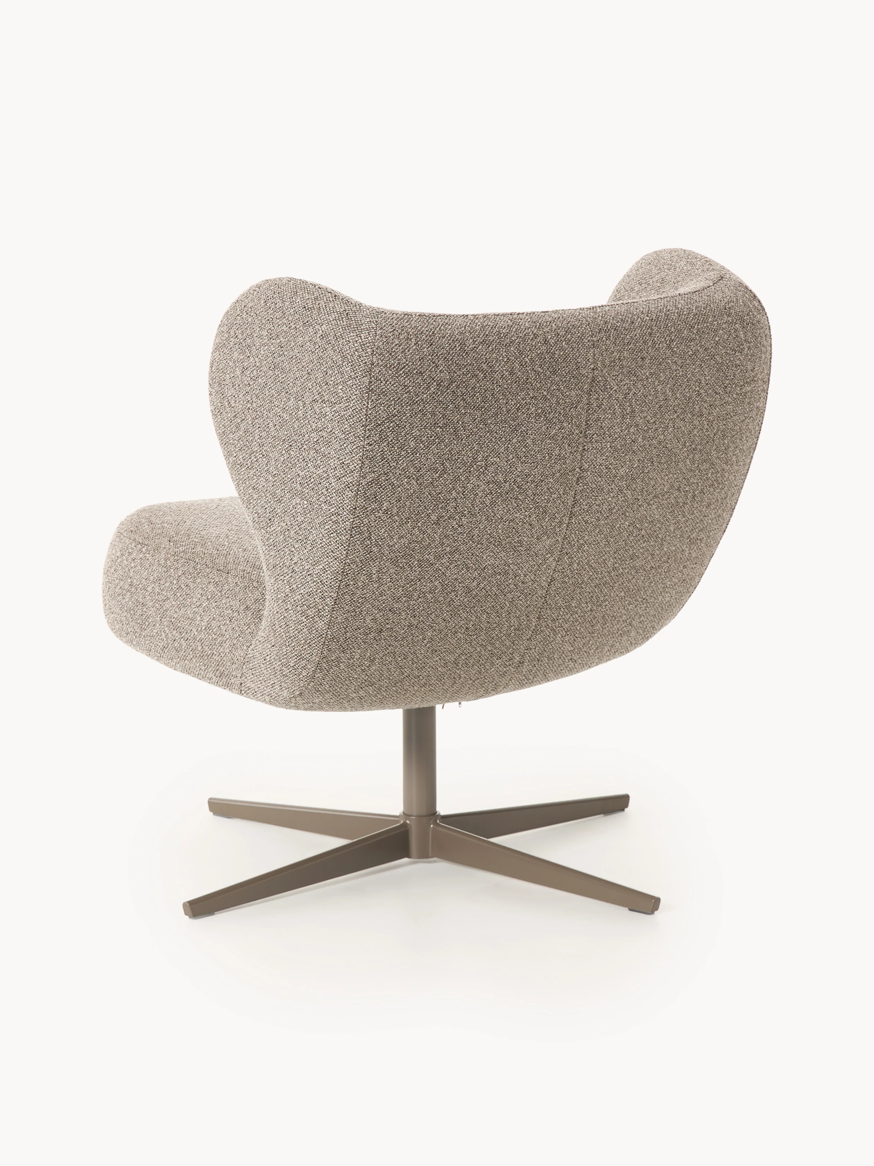 Bouclé draaibare loungefauteuil Ines
