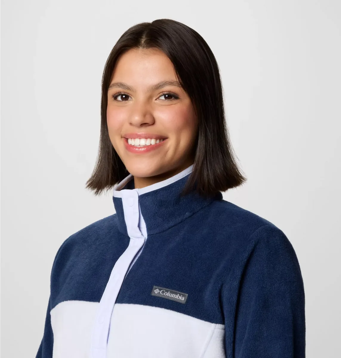 Columbia Benton Springs 1/2 Snap Pull Over Ii Collegiate Navy, Snowdrift
