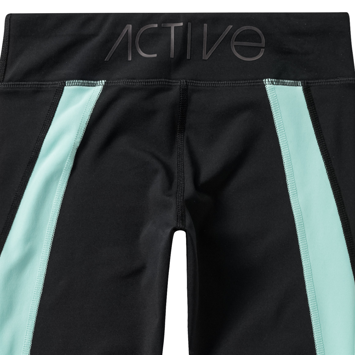 Beatwear Mädchen Sport-Leggings mit Farbteilern schwarz