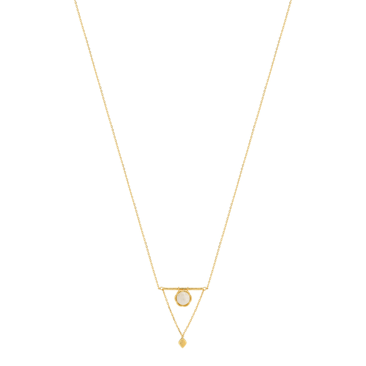 Collier MATY Doré Quartz 45 cm