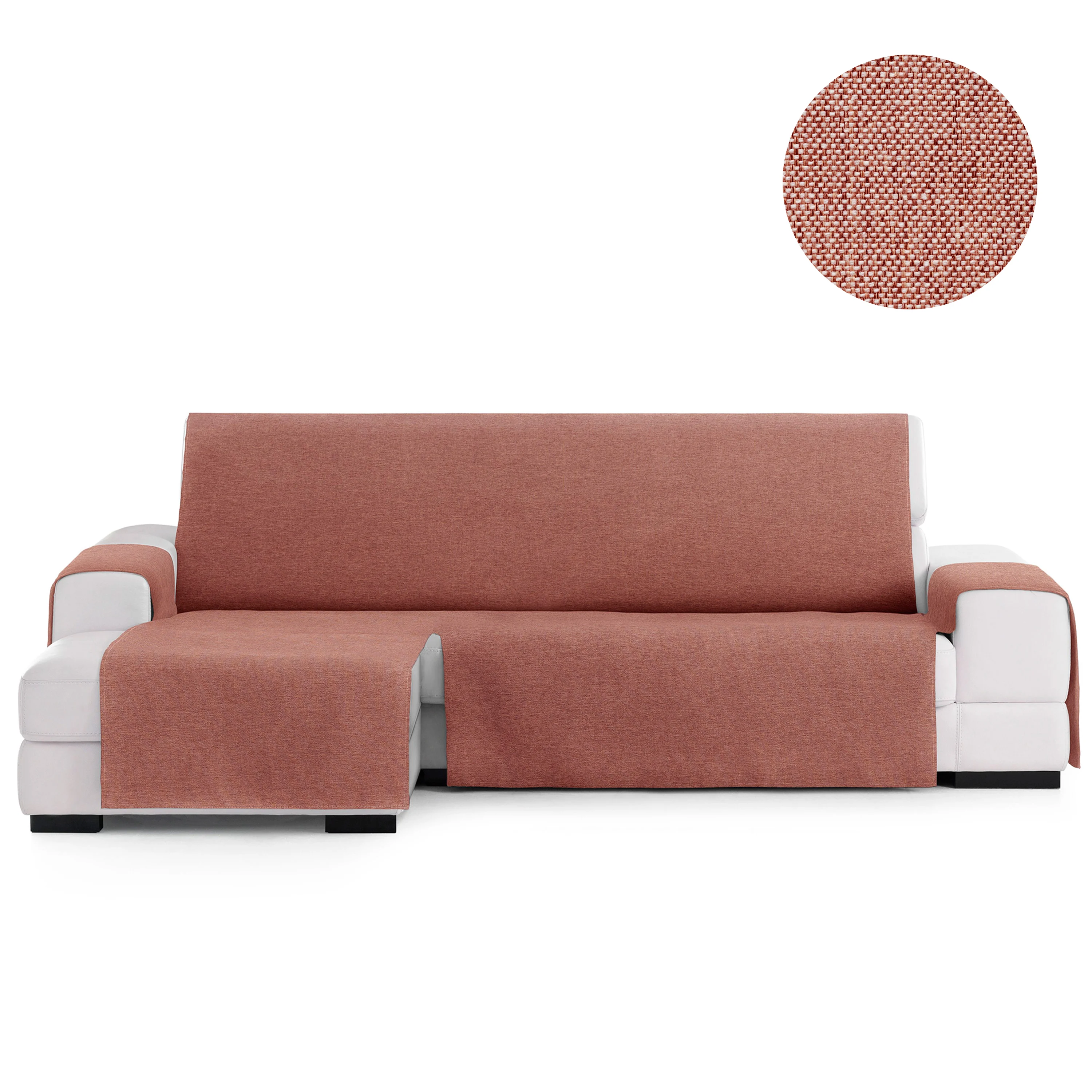 Capa protetora Vipalia para chaise longue esquerda 240, cor azulejo, modelo Brisa