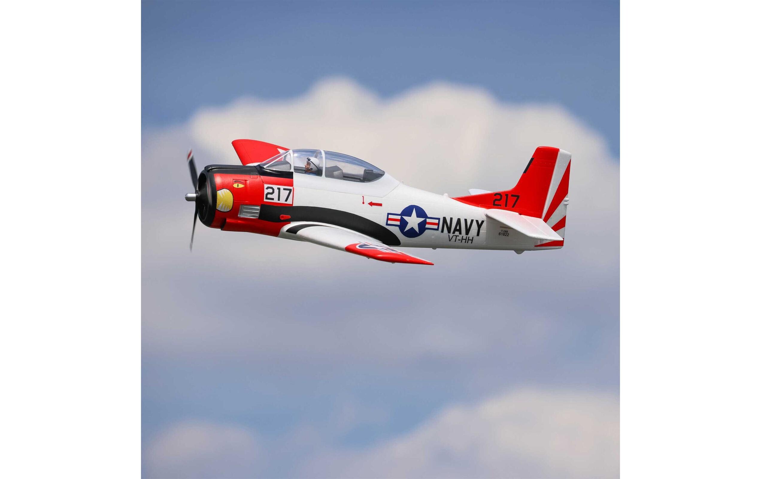 Warbird T-28 Trojan 1.2 m, Smart BNF Basic<br>T-28 Trojan mit Einziehfahrwerk und Spektrum Smart Technik
