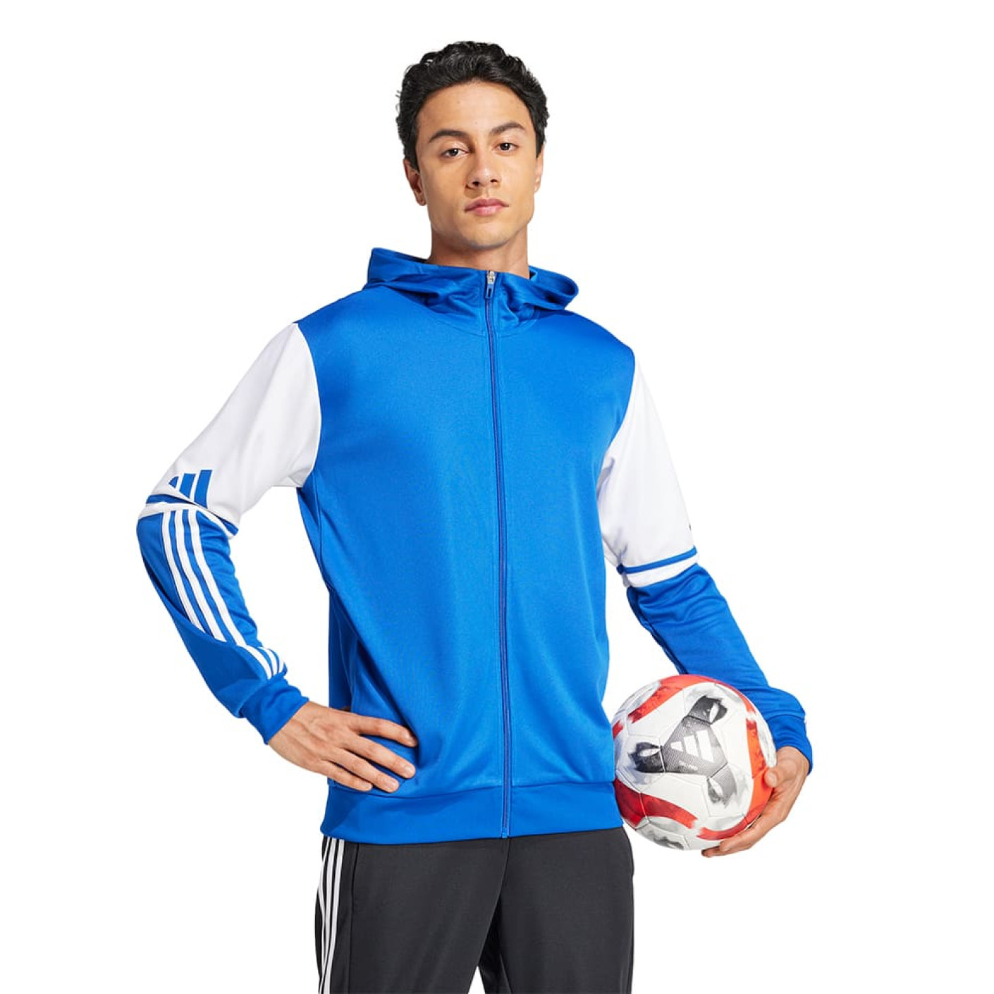 Adidas Squadra 25 Hooded Trainingsjack Blauw Wit