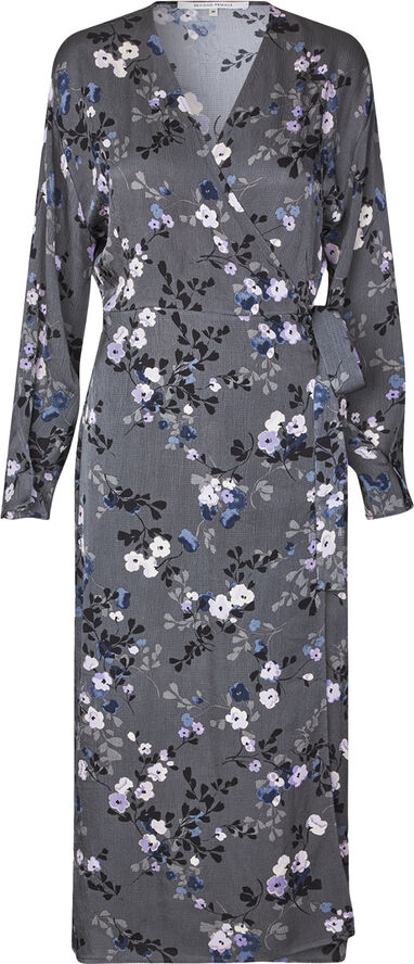 Second Female Florana Wrap Dress Volcanic ash
