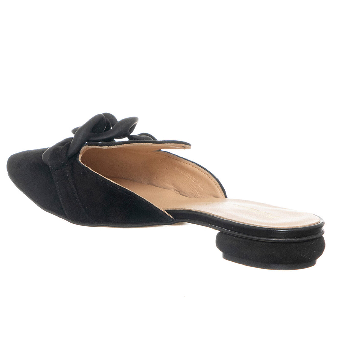 Loretta Pettinari Mules en Cuir Issia noires