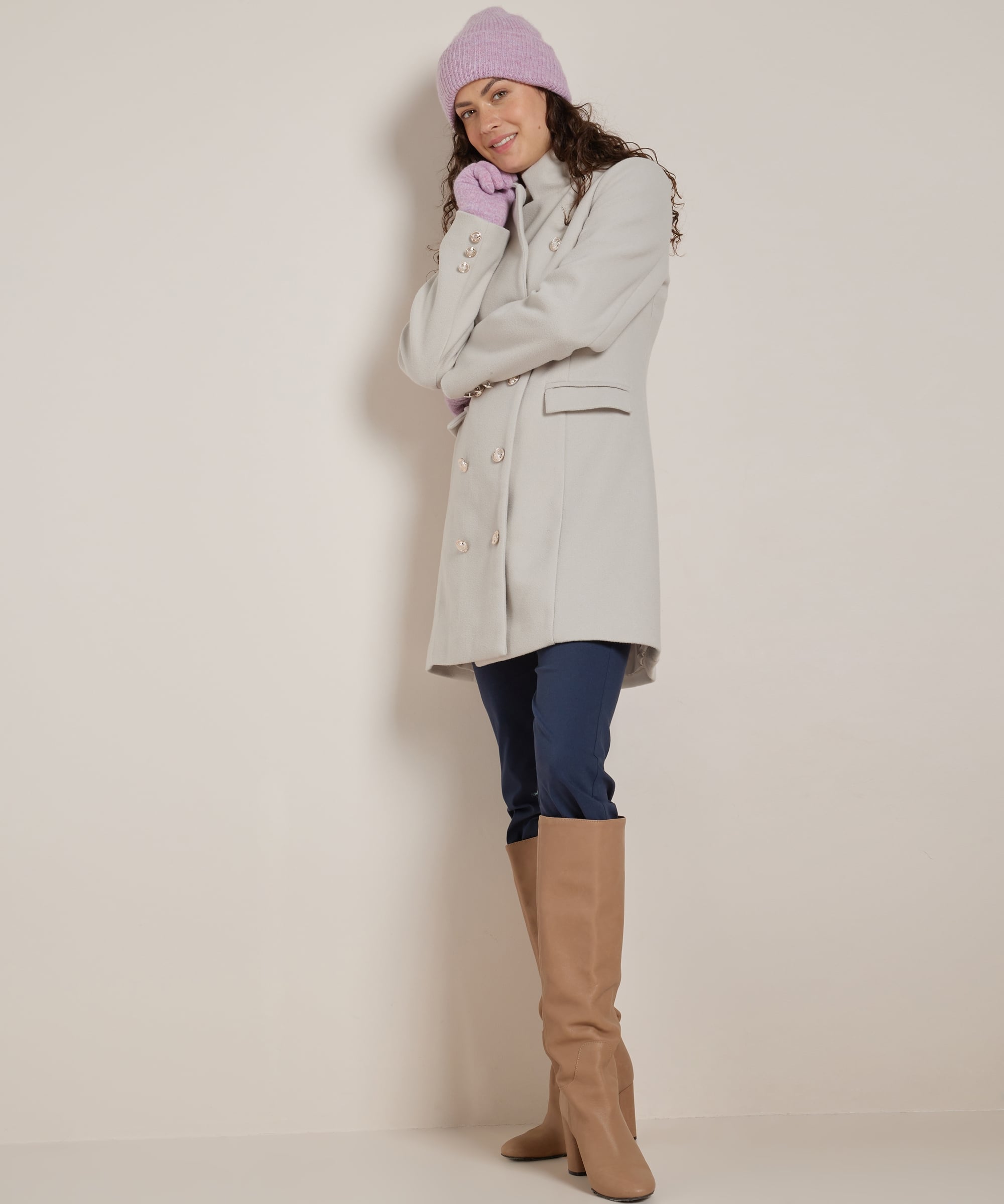 melange rib muts