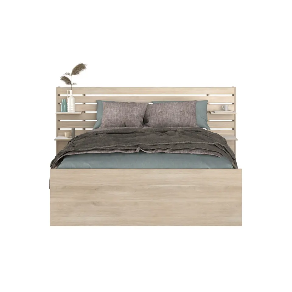 Bed Evi - eikenkleur - 140x200 cm