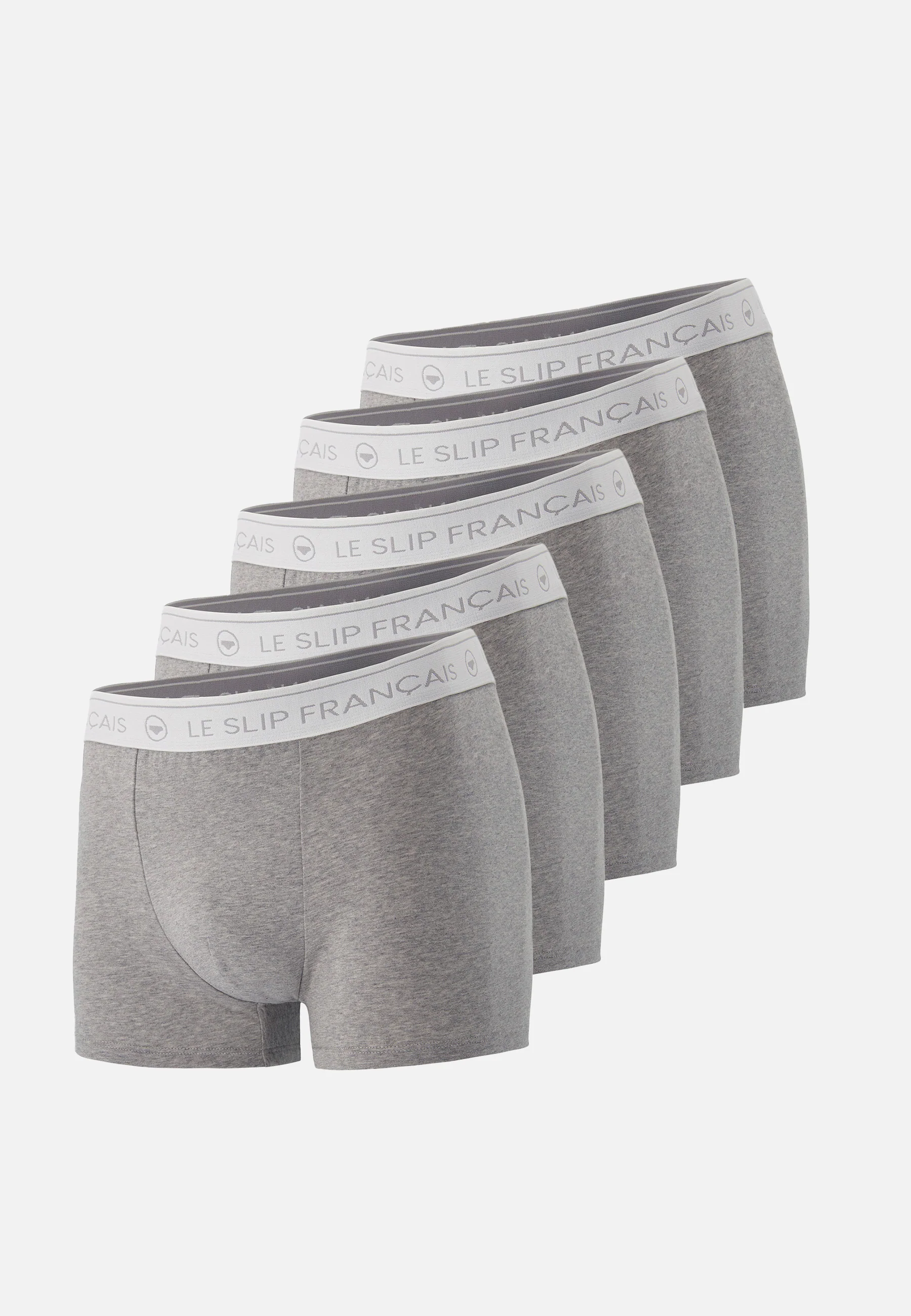 Cinquo de boxers en coton-Pack Cinquo Boxer Redoutable Gris Chiné