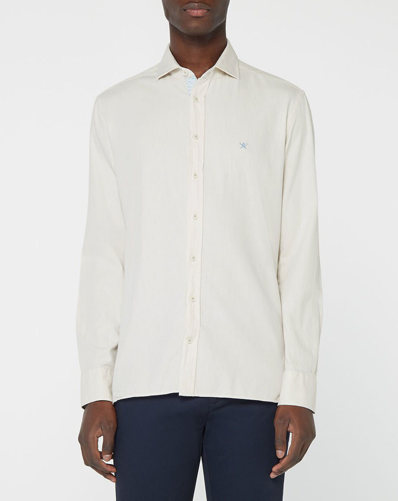Hackett London Chemise Slim Fit Trim Twil Sport beige