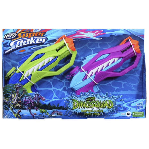 2 pistolets à eau Raptor-Surge - Nerf Super Soaker DinoSquad