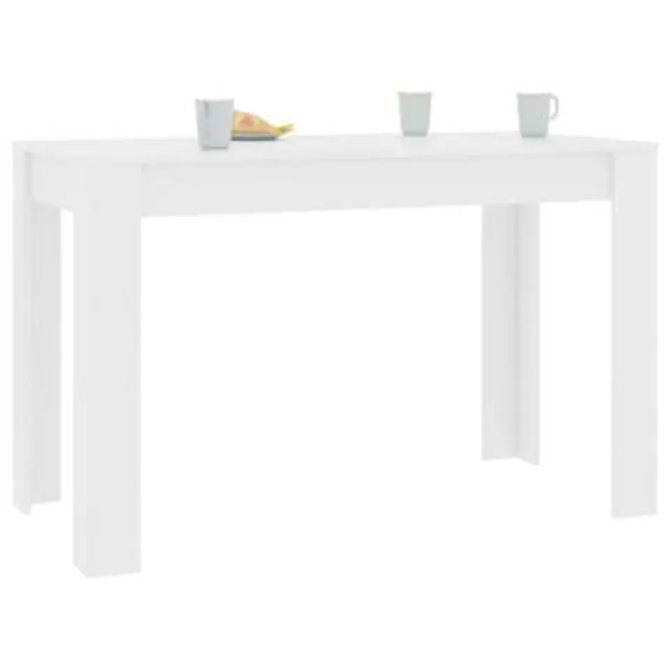vidaXL - Eettafel - Wit - Bewerkt hout