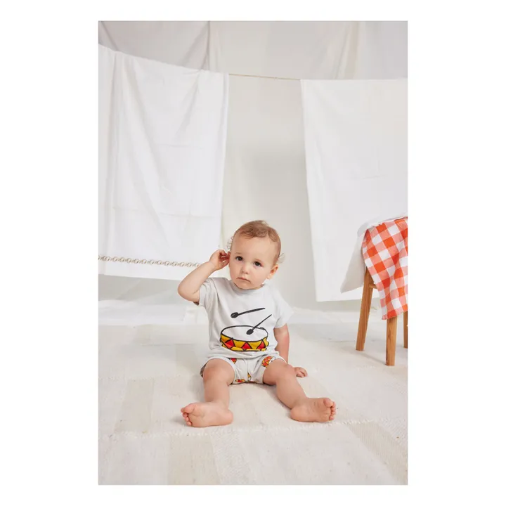 Bobo Choses T-Shirt Coton Bio Tambour | Gris galet