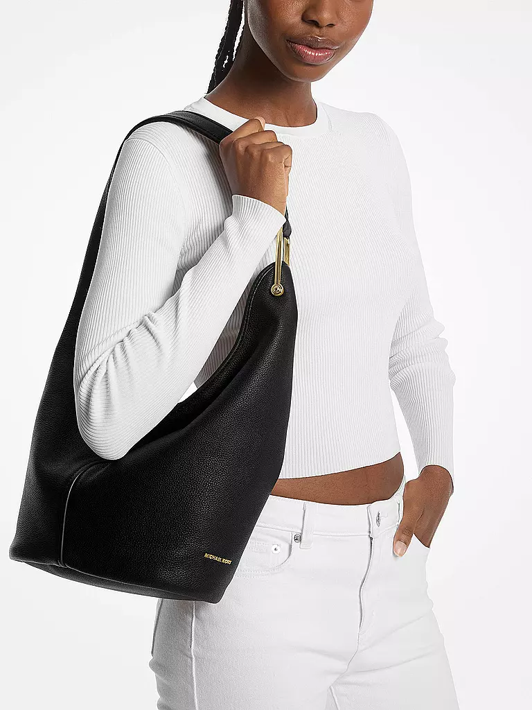 MICHAEL KORS Ledertasche - Hobo Bag SONNY Medium schwarz