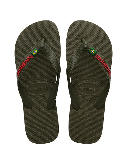 Brazil Logo Green Flip Flops