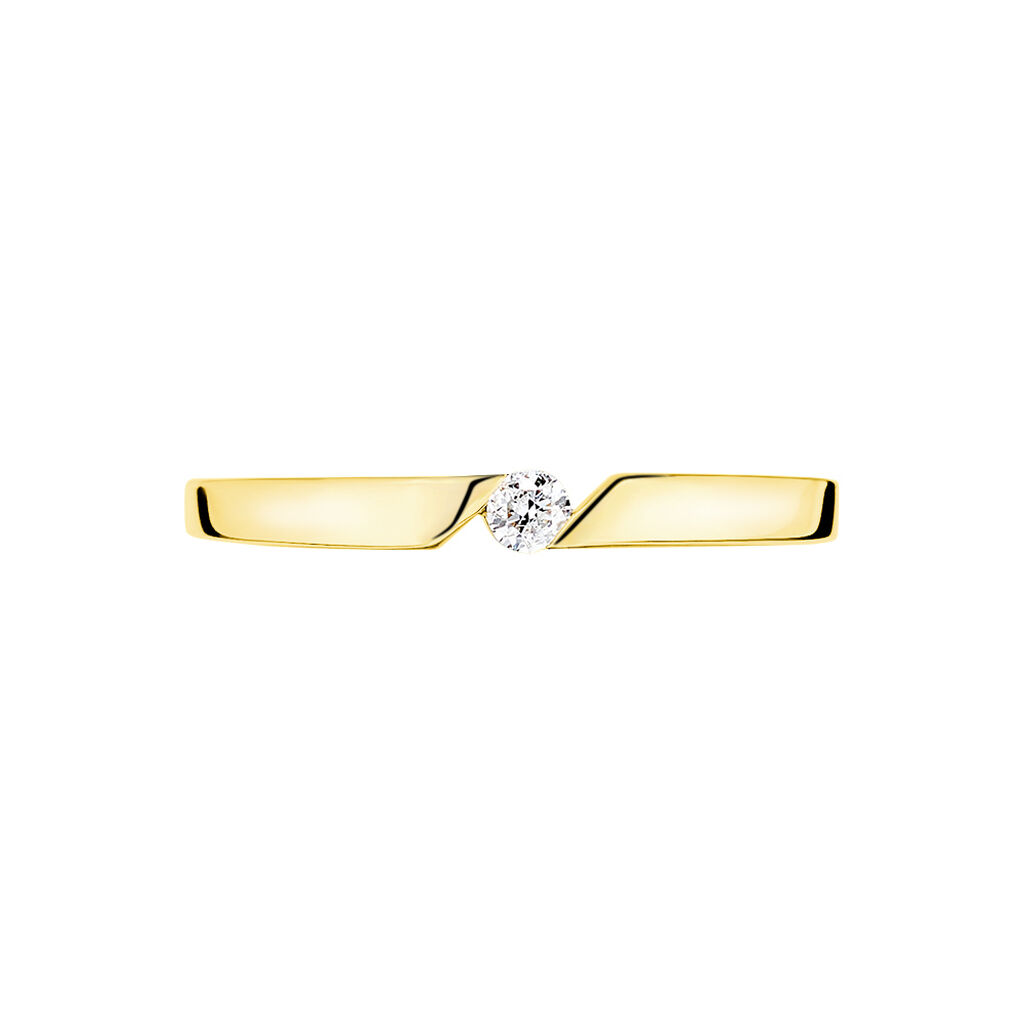 Bague Solitaire Anilie Or Jaune Diamant