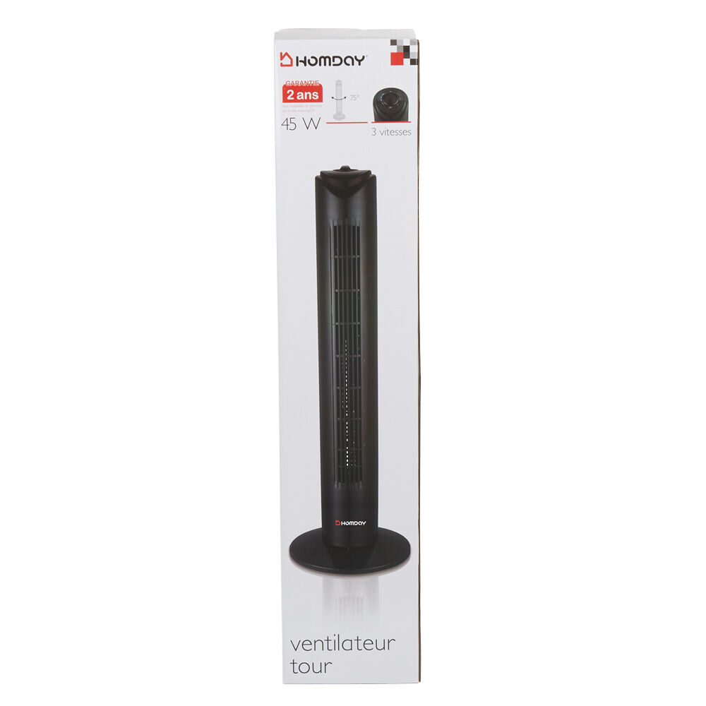 Ventilateur tour Homday noir
