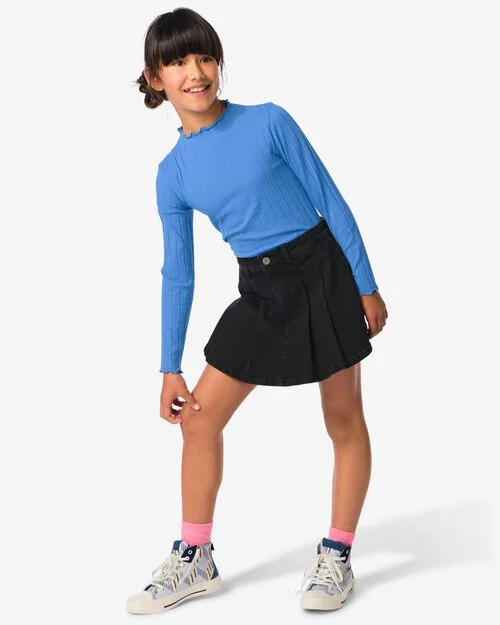 jupe-culotte enfant avec plis noir