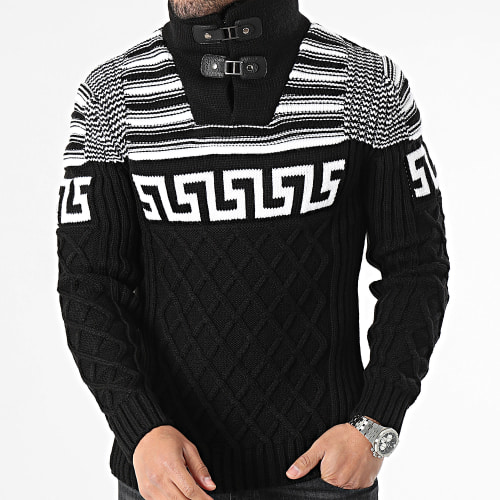 Pull Col Amplified Noir