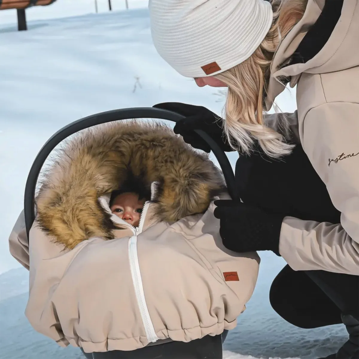 Gustine Housse Siège d'Auto  Poncho 3 en 1 - Tan