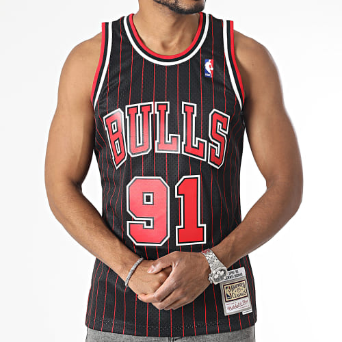 Maillot De Baseball Chicago Bulls Noir Rouge