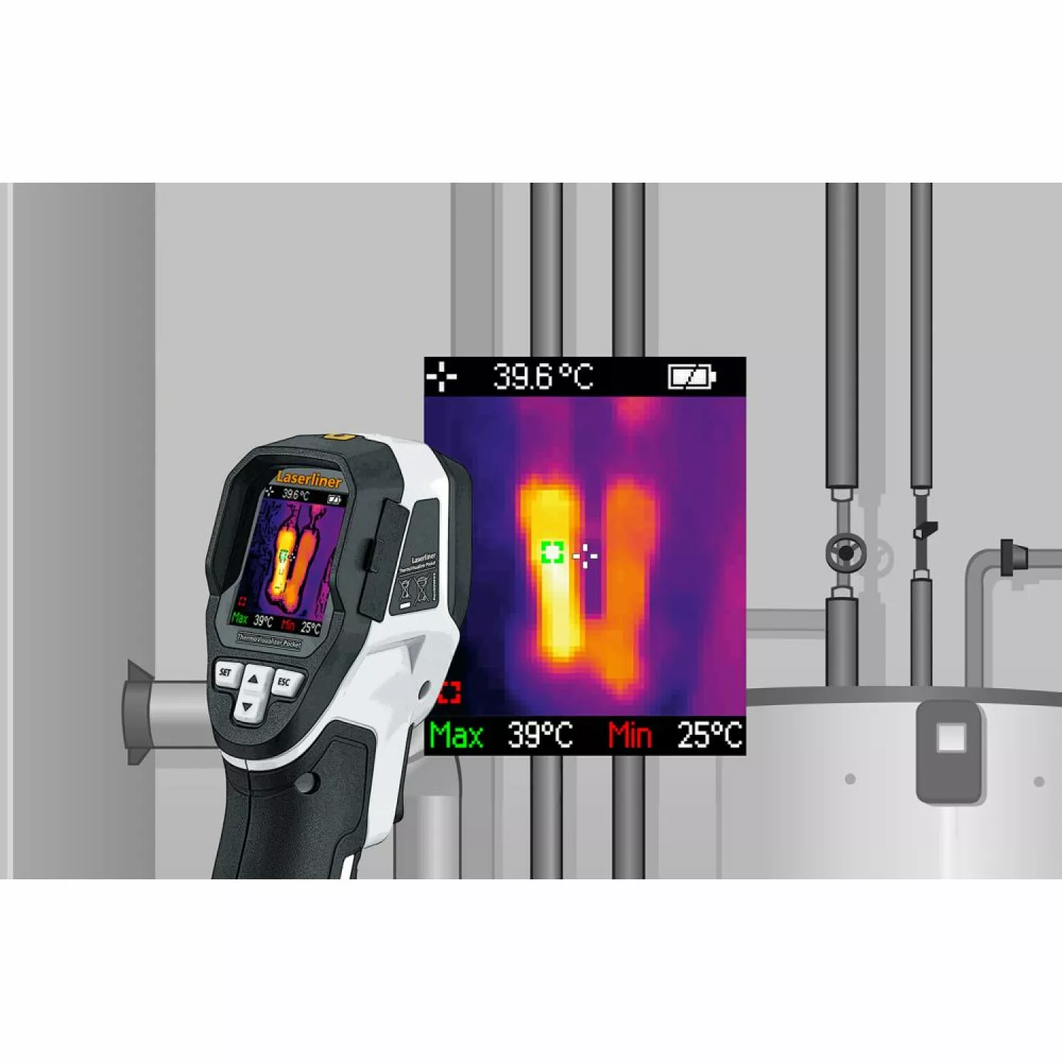 Laserliner 082.074A ThermoVisualizer Pocket Infrarood thermometer