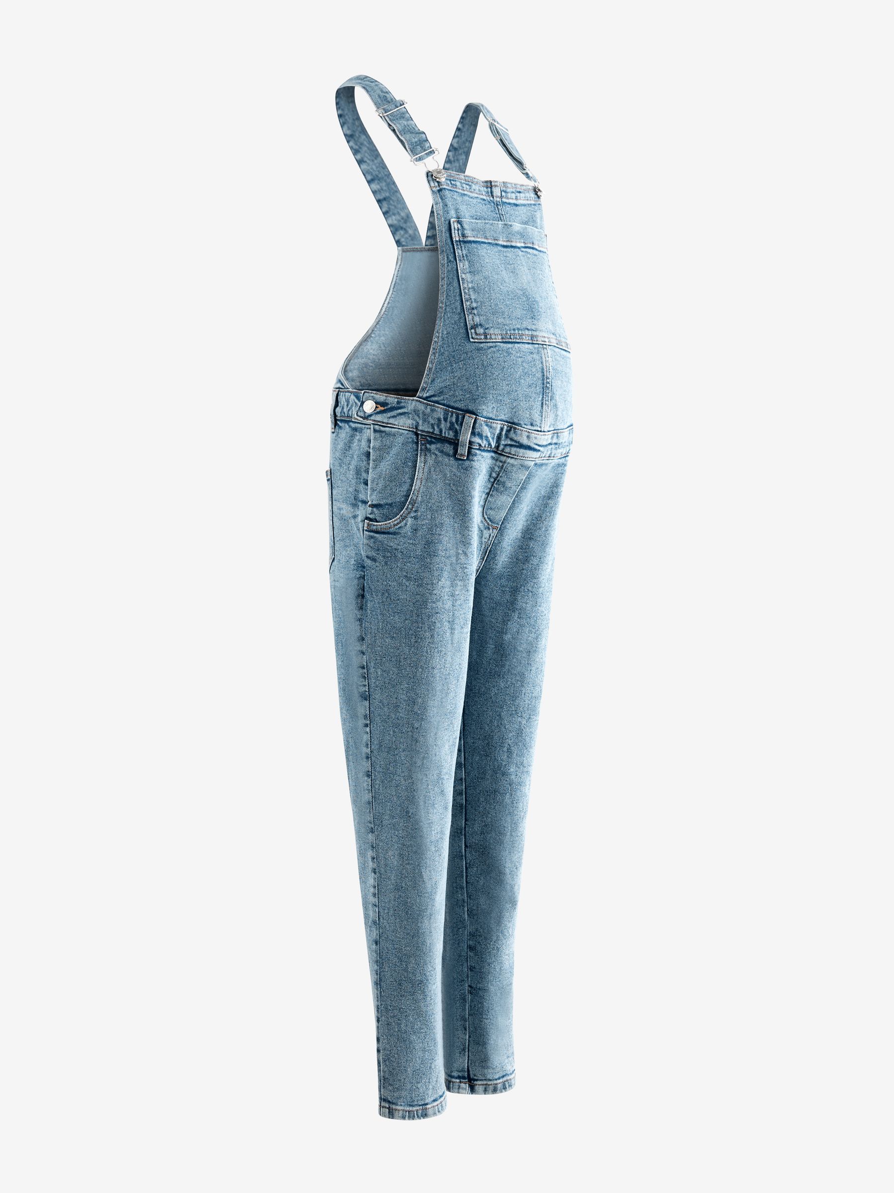 Donkerblauw - Maternity Denim Dungaree