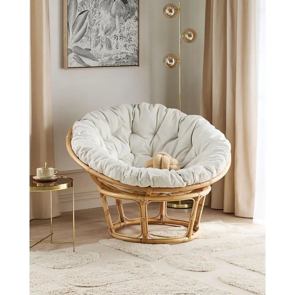 SALVO - Fauteuil - Lichtbeige - Rotan