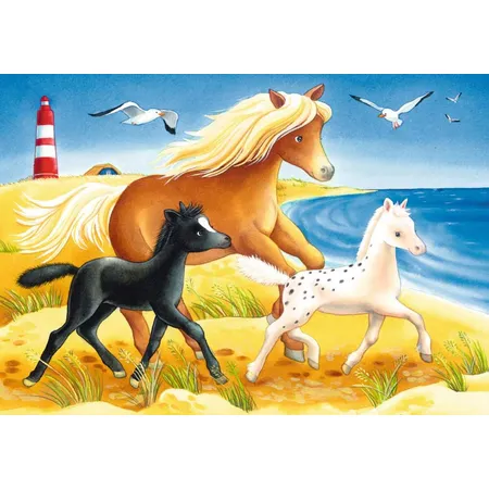 Ravensburger Puzzle Wehende Mähnen, 2 x 12 Teile