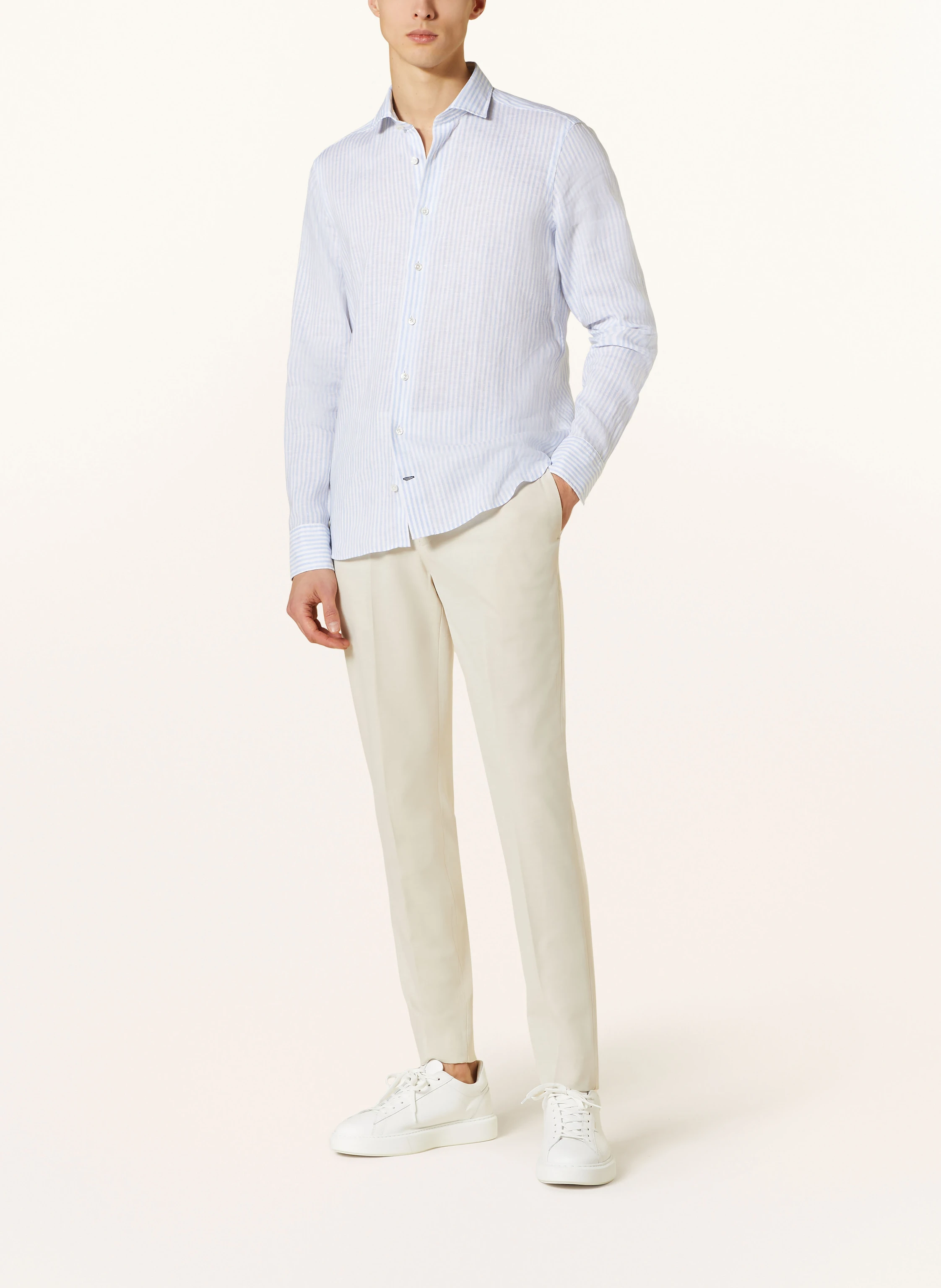 OLYMP SIGNATURE Hemd tailored Fit aus Leinen