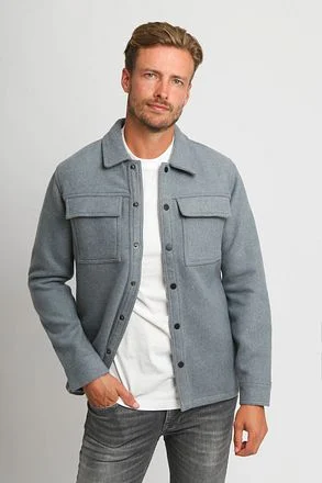 Suitable Overshirt Wool Blend Blauw OVSH-WM-STBL-24W01 kopen