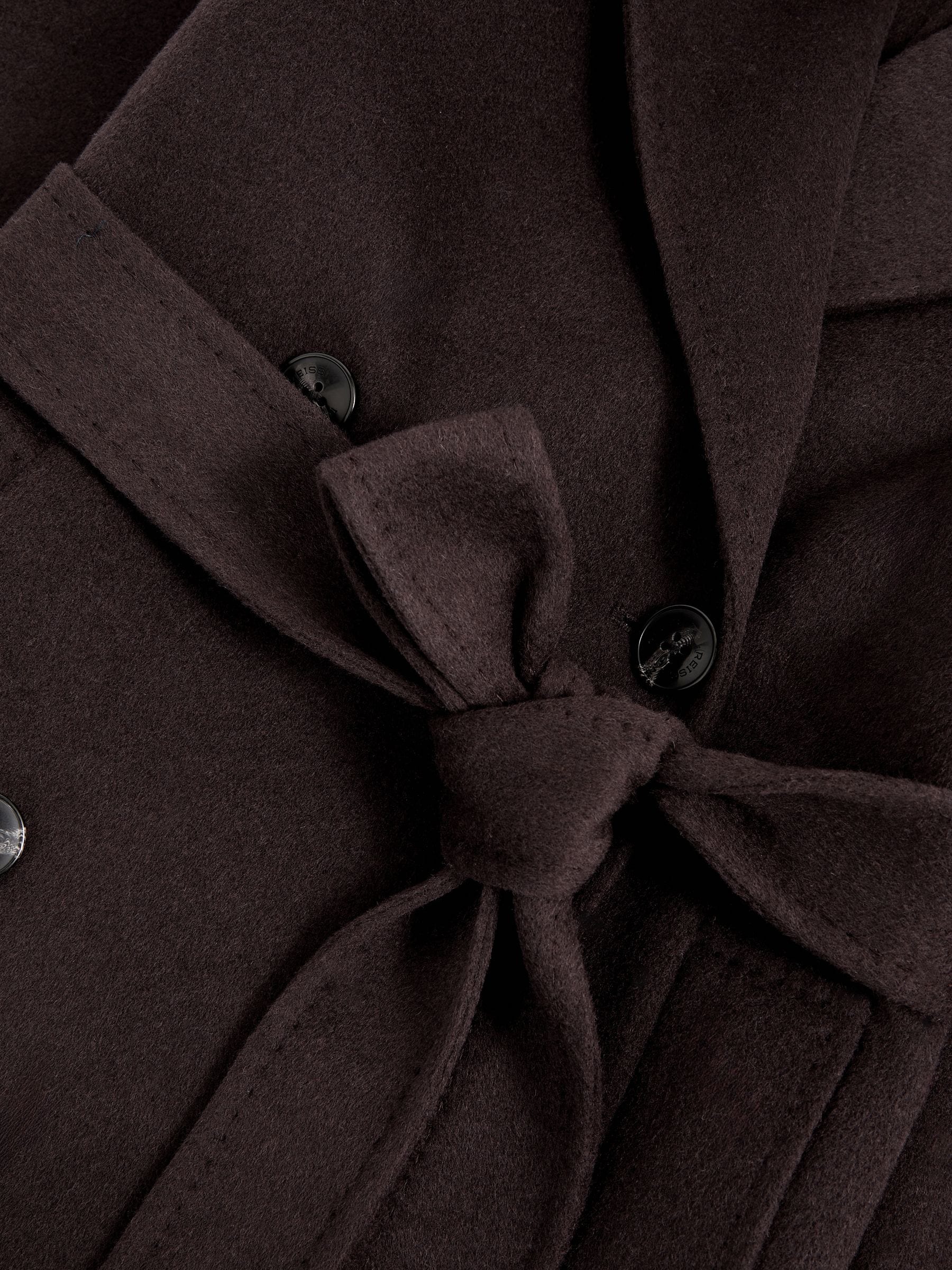 Aubergine - Reiss Rene Double-Breasted Blindseam Coat Wool-Blend