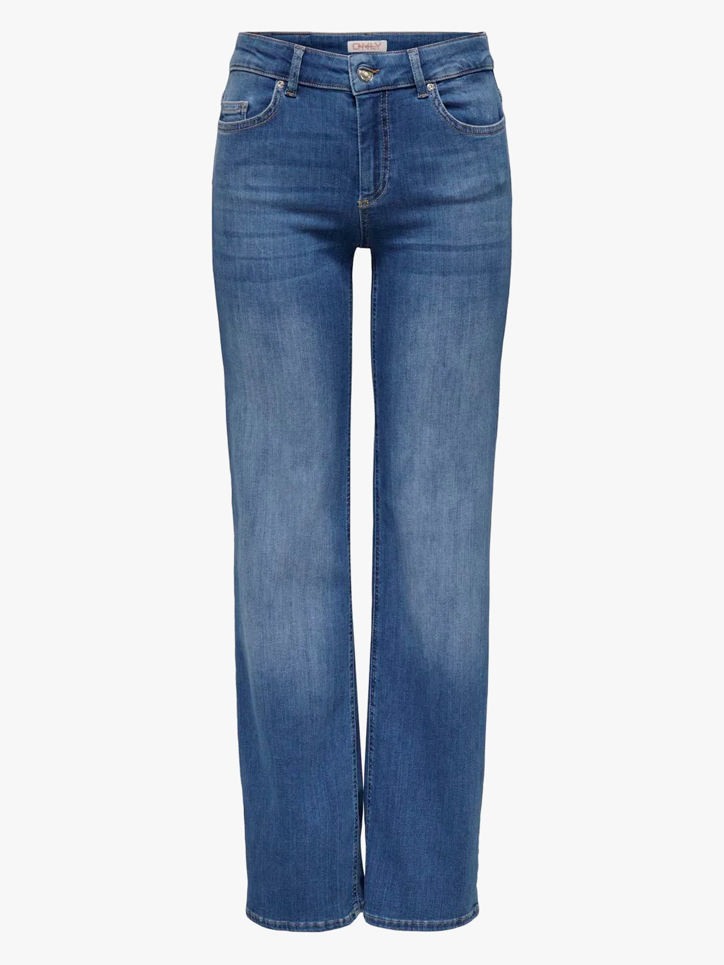 Blush Mid Straight Denim