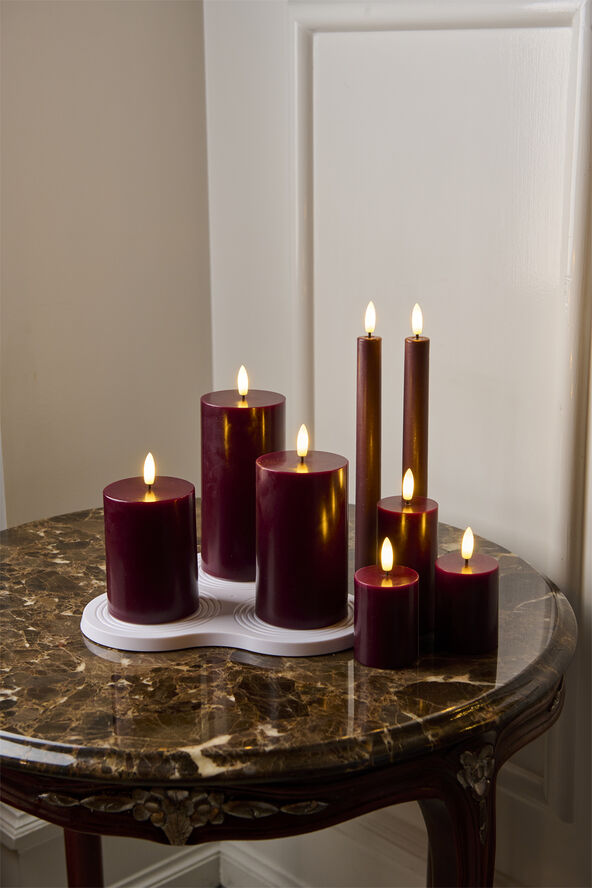 Sirius Sille Genopladelig Krone 2 styk sæt, Ø2cmxH25cm, Bordeaux