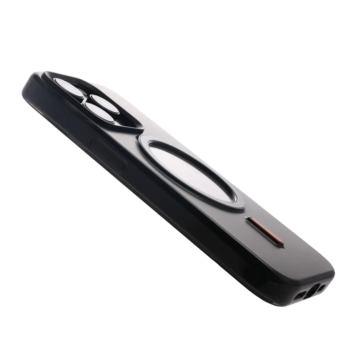 iPhone 16 Pro Xtrem MagSafe Hybrid Hülle TPU Bumper   DIY E-Ink Display - Schwarz