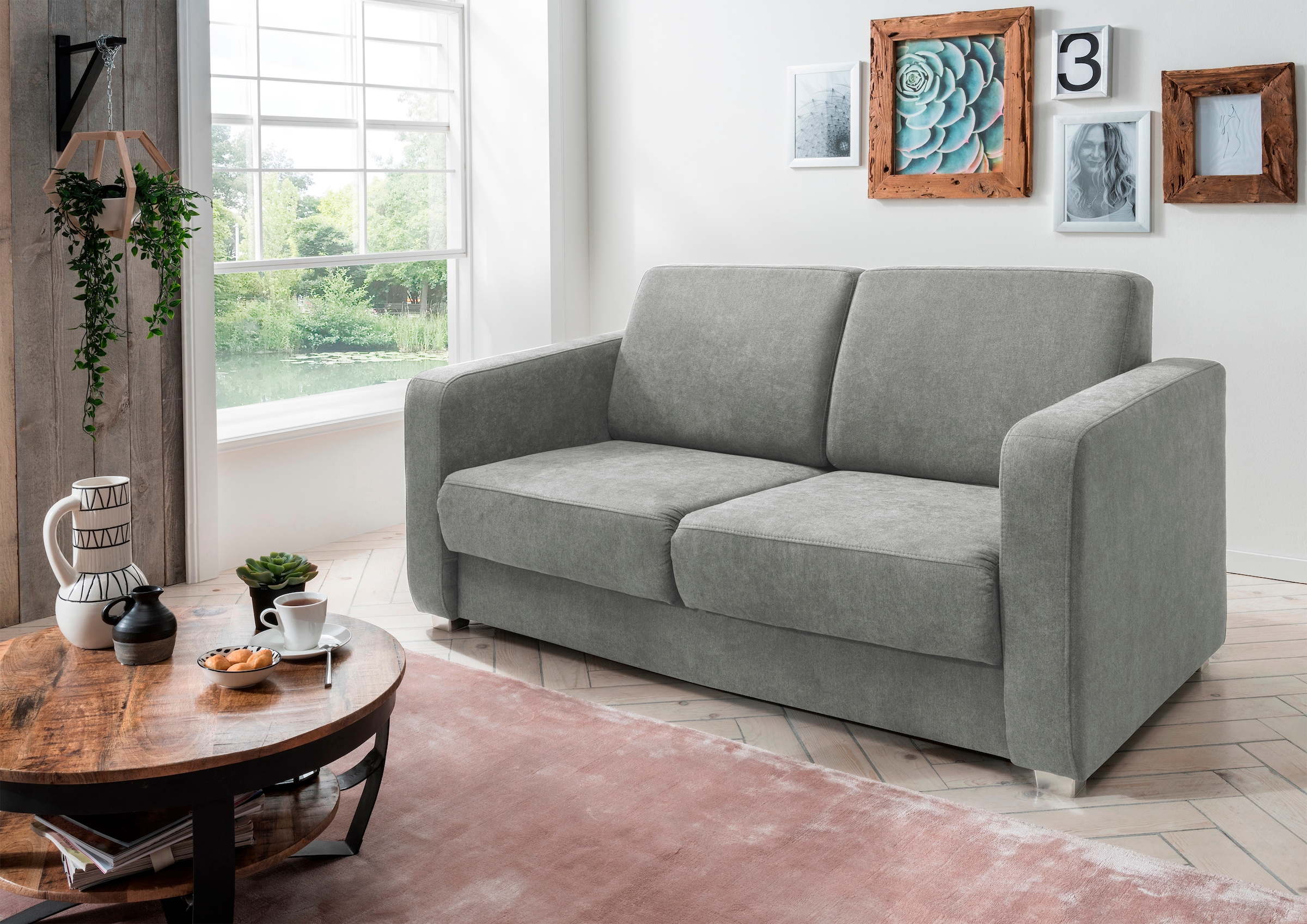 INOSIGN Schlafsofa »Mia Problemlöser Sofa, Einzelauszug, Bettsofa, zeitlos und bequem« mit 2 Einzelauszügen als Längsschläfer