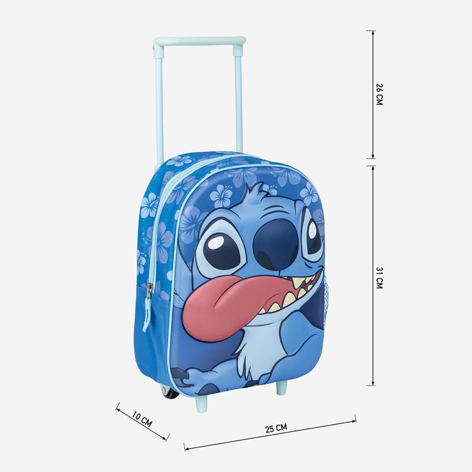 Cerda - Kids Backpack Trolley 3D - Stitch (2100005120)