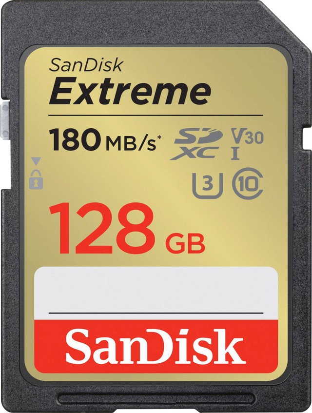 Sandisk Speicherkarte »Extreme 128GB« (128 GB UHS Class 3 180 MB/s Lesegeschwindigkeit)