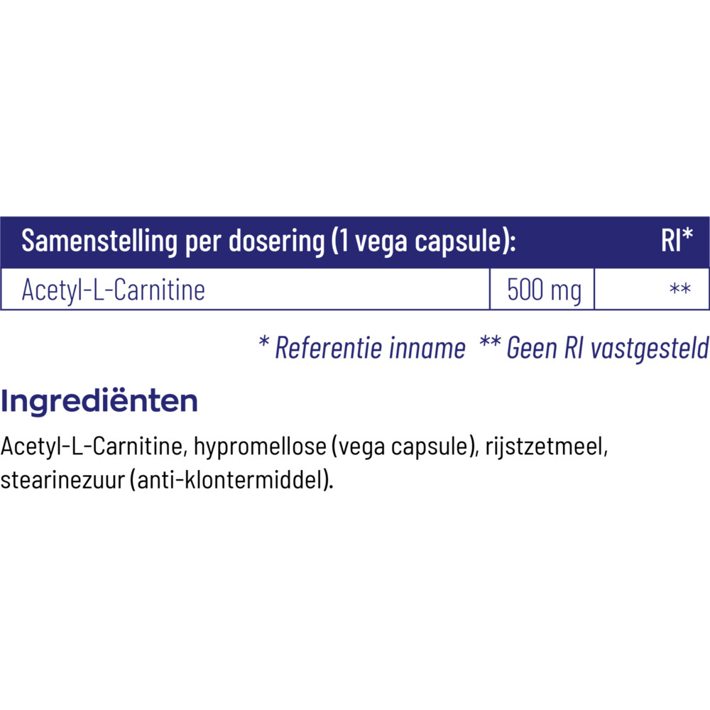 2x Vitakruid Acetyl L-Carnitine 90 vegacapsules
