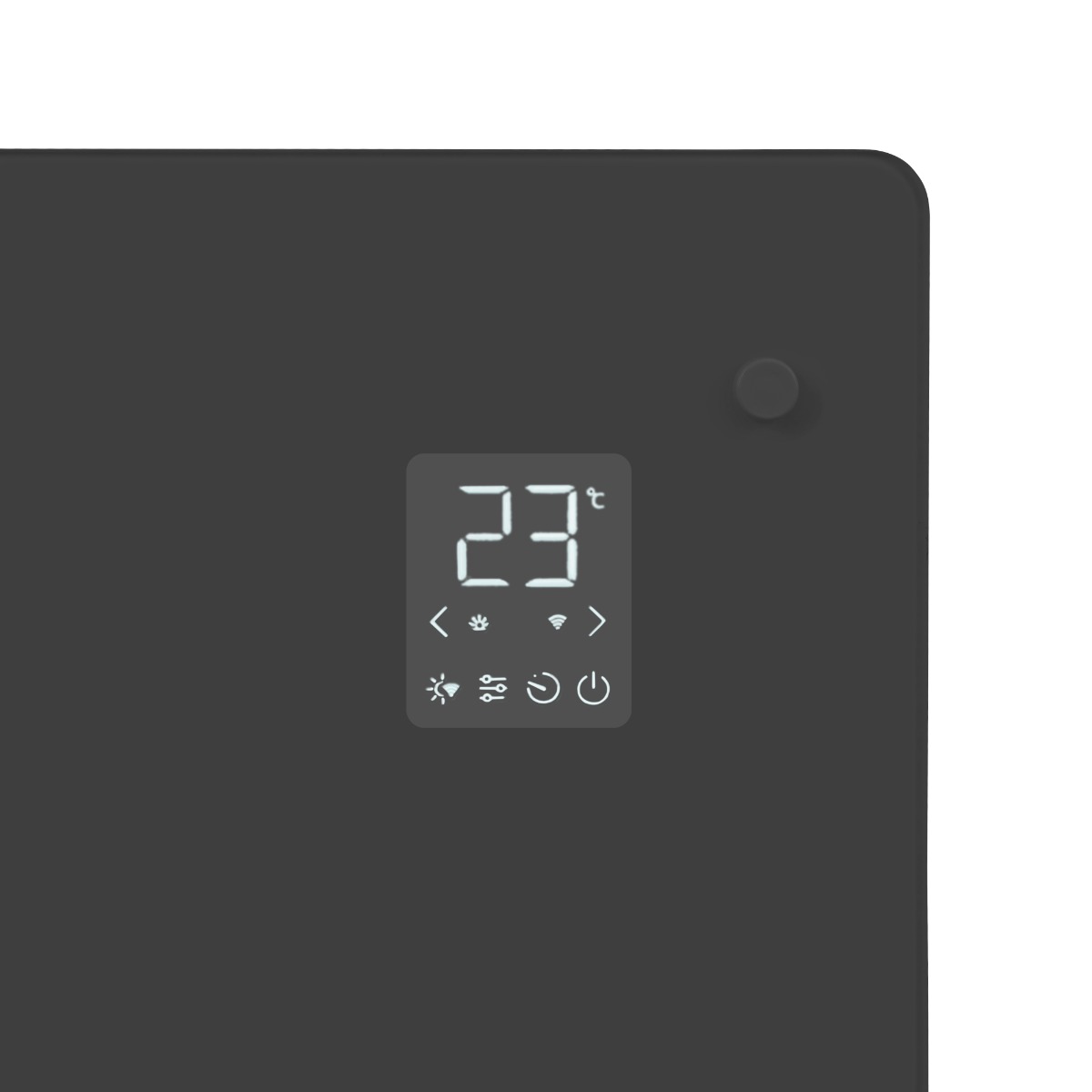 Vonroc 1500 watt convector kachel met glazen paneel - Grey