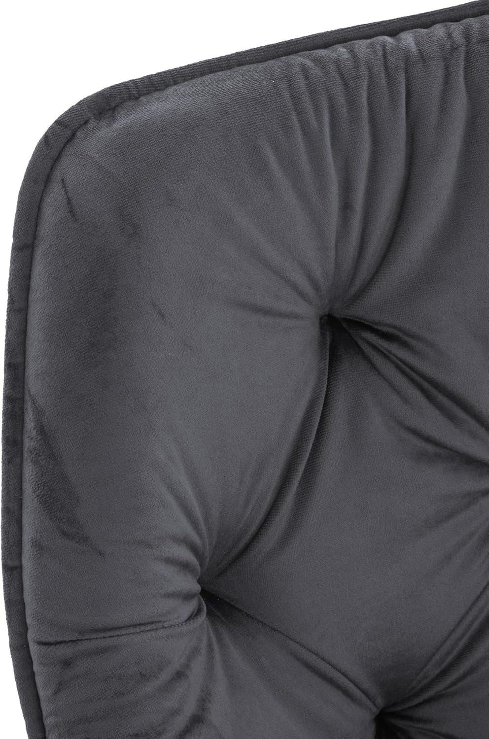 CLP 2er Set Stuhl Tanna Samt I Esszimmerstuhl Mit Armlehne I Gesteppter Polsterstuhl, Farbe:dunkelgrau