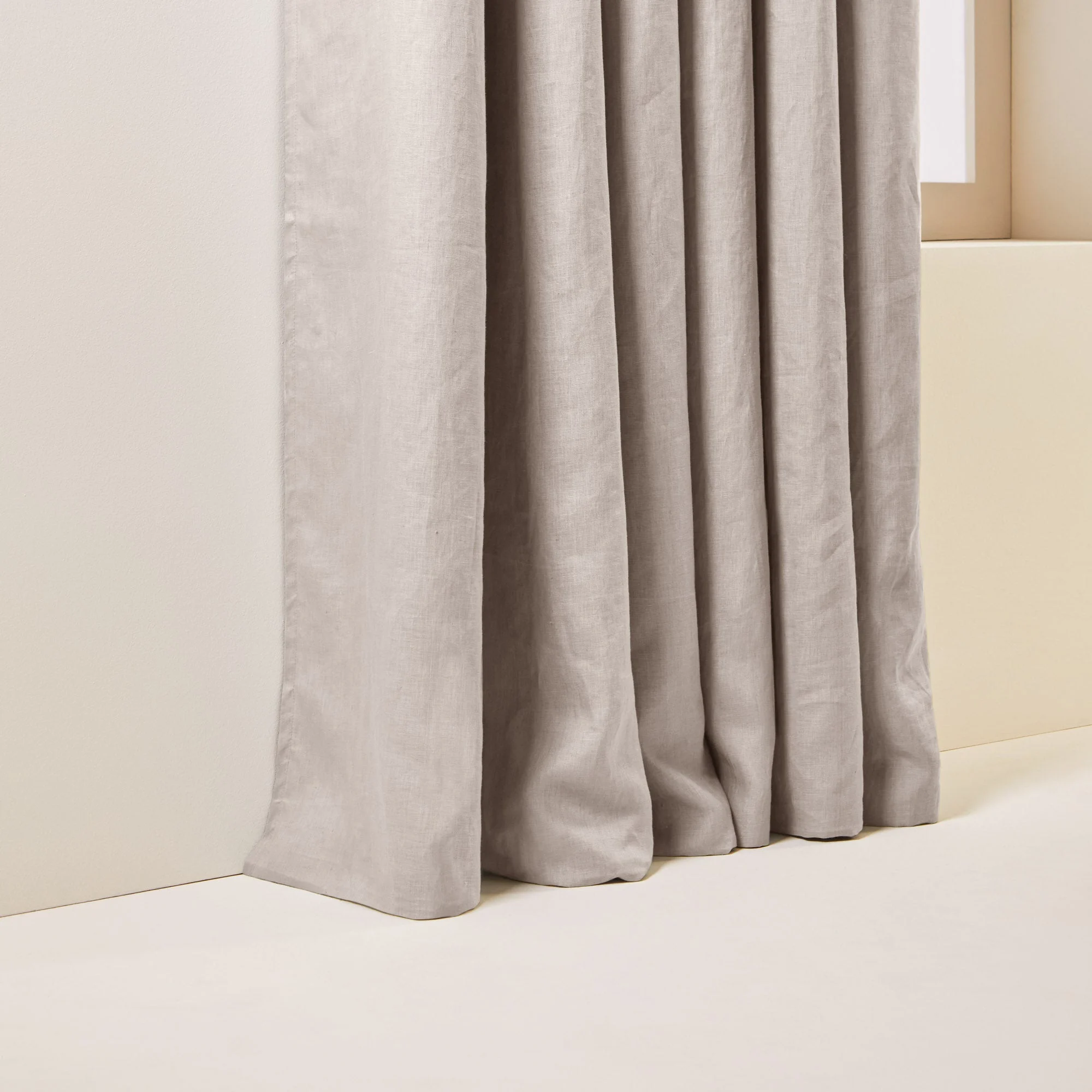 CARLINA - Rideau oeillets doublé occultant | Beige