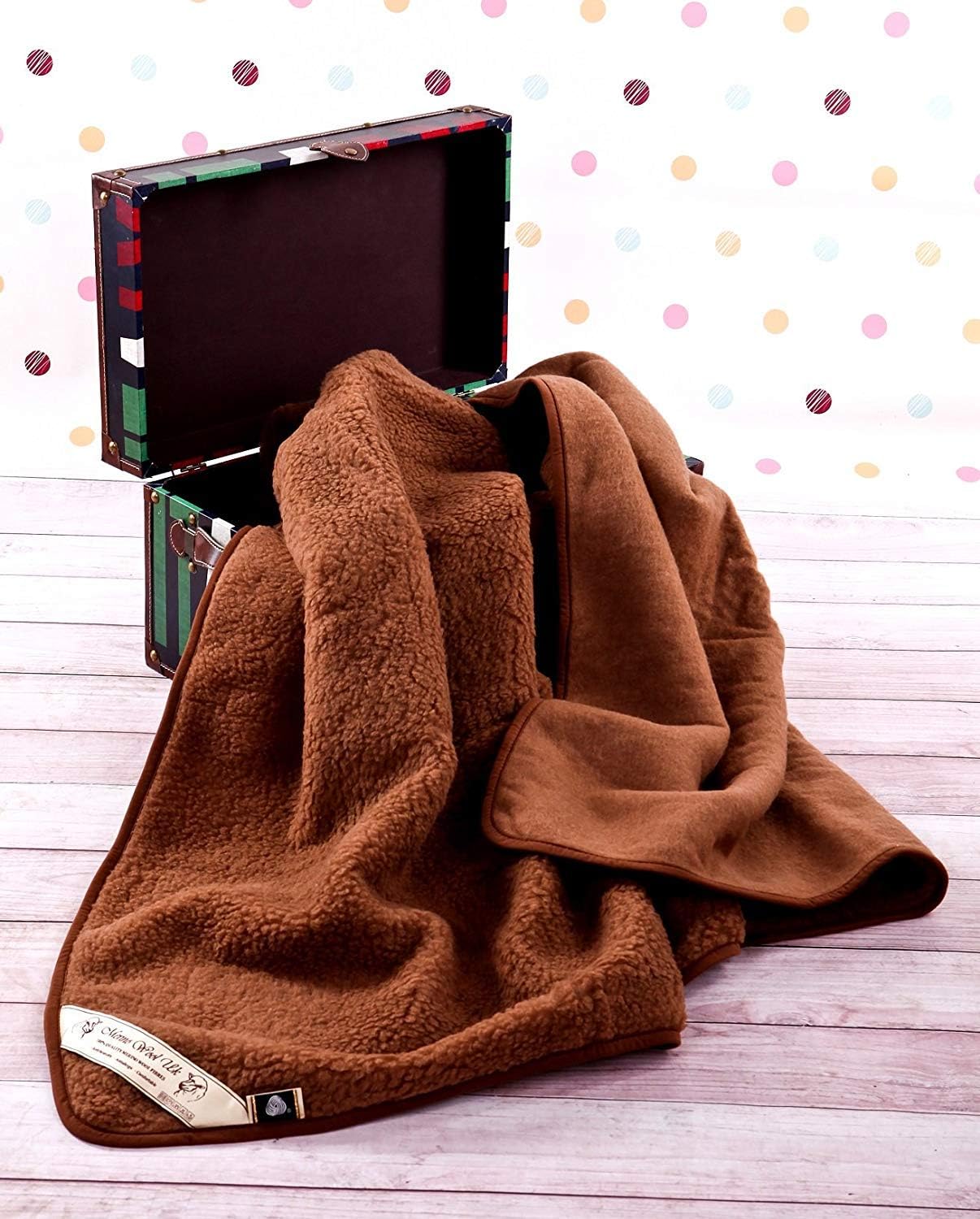 Merino Wool Bedding Brown Blanket 160 x 200 Merino Schafwolldecke/Kuscheldecke, BRAUN Decke 160 x 200 cm 100% Merinowolle, Schafwolle Merinowolle DOPPELT BRAUN Wolle Decke 160 x 200 cm
